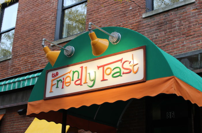 The Friendly Toast Diner front opening in the afternoon between 4:00 and 5:00 pm. (Photo by Jack Donahue)